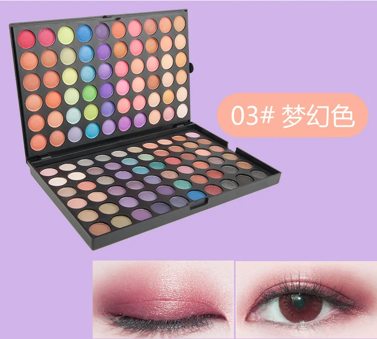Hot Selling 120 color  Wholesale Cosmetics Diamond Eyeshadow Golden beauty eyeshadow palette glitter shimmer eye shadow makeup