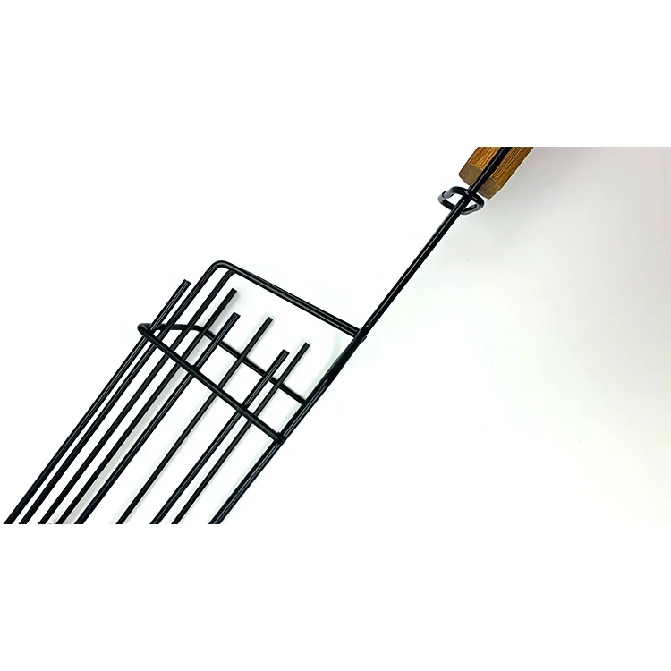 Non-stick Portable BBQ Kabob charcoal Metal bbq Corn Basket vegetables grill Flip Grill Jumbo Shrimps Grilling Net