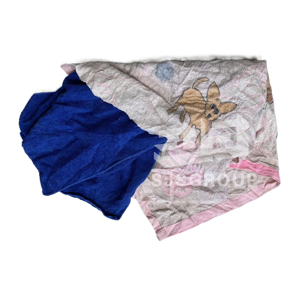 Free Sample 100% recycled Colored Mixed Rags Coloured Terry Towel Rags 10Kg Bag for Cleaning
