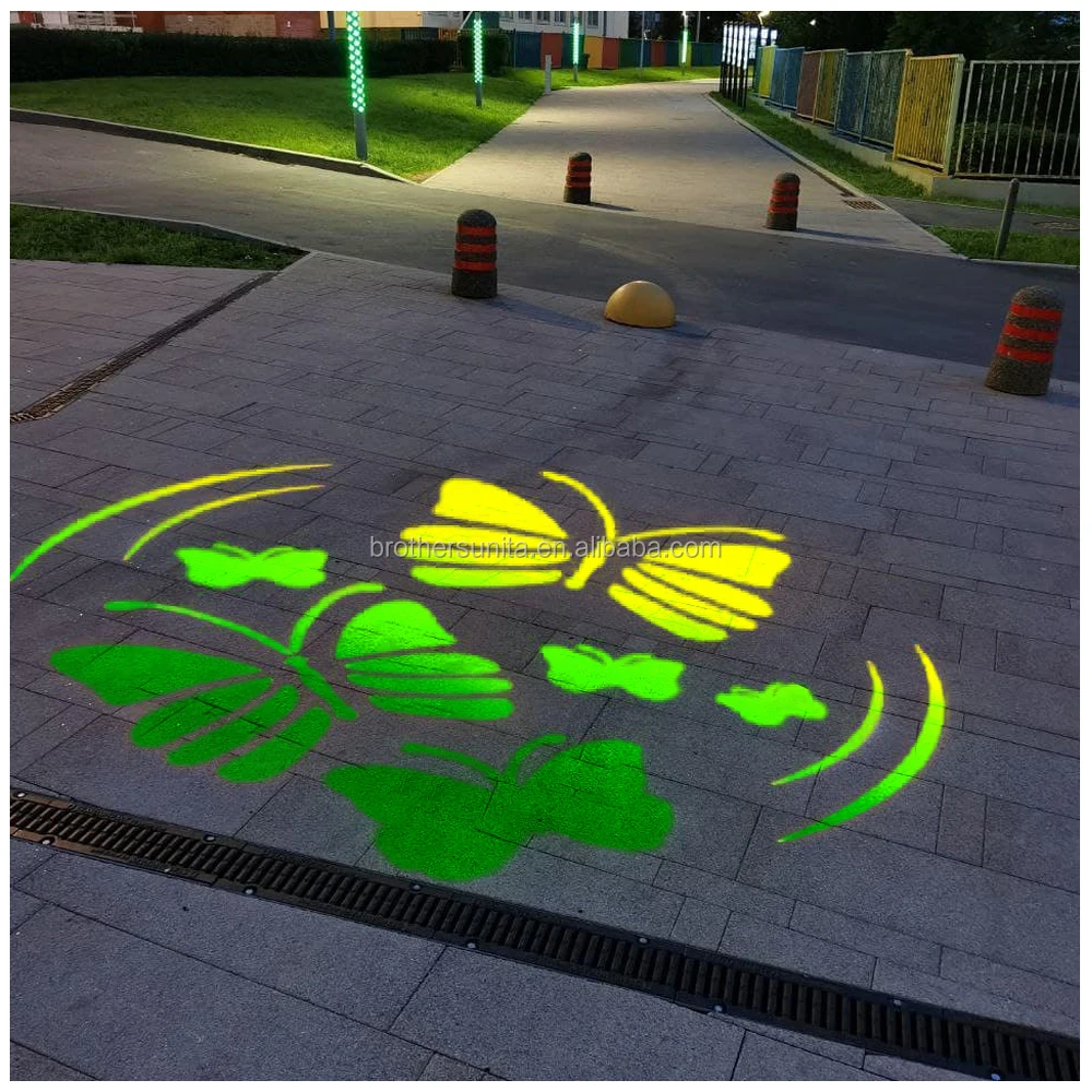 High Brightness High Definition IP67 500W Outdoor Waterproof Laser Custom logo Projection Floor Rotate Gobo Projector