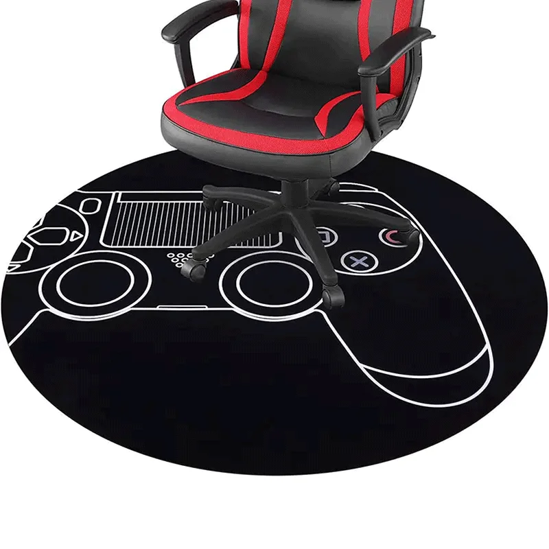 Нескользящие круглые игровые большие силиконовые коврики для напольных стульев с логотипом