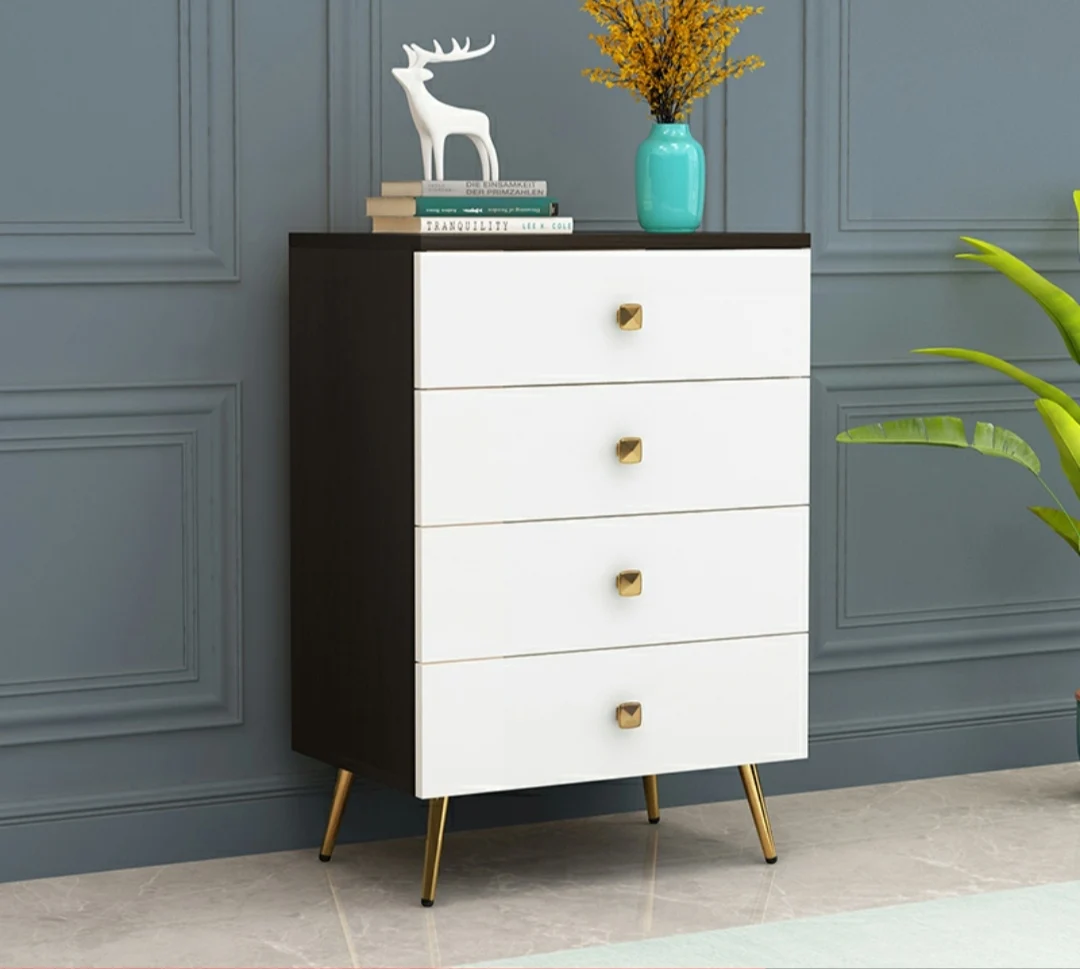 Hot custom small storage cabinet leather hotel Scandinavian bedside table bedroom bedside lamp Bedside table