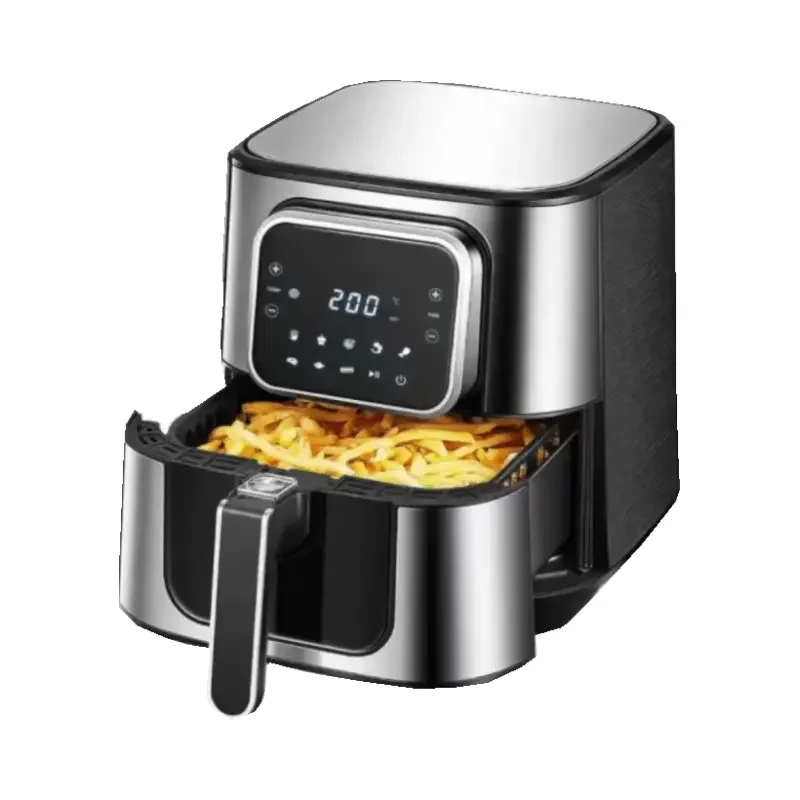 5.5L stainless steel cover digital screen air fryer Mini Hot air fryer New style without oil