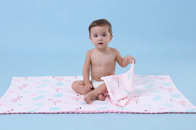 Hot Selling Customized Print design Soft And Comfortable Fleece Sleeping Newborn Baby Blanket Cheap Price Manufacture