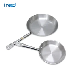 Manufacturer Wholesale 3 layers iNeed Stainless Steel Cookware Frying Pan Non-stick Pan For Kitchen