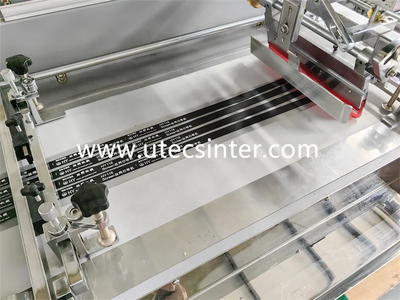 UGS260 Automatic fabric garment Label Roll to roll Screen Printer, satin ribbon reel silk screen printing machine