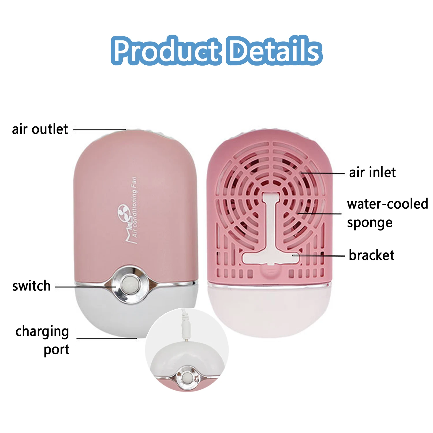 Jaunty Sky Wholesale Rechargeable Portable Mini Cooling Fan Eyelash Extension Nail Art Handheld Mini Fan