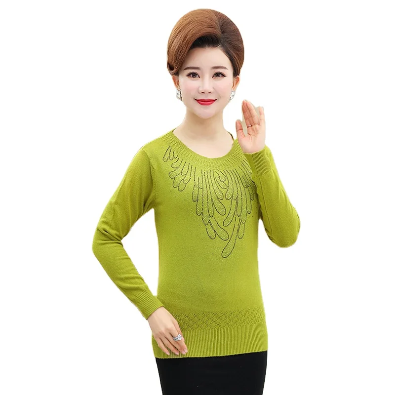 
2020 fall winter spring new Christmas clothes elderly sweater pullover Christmas sweater women 