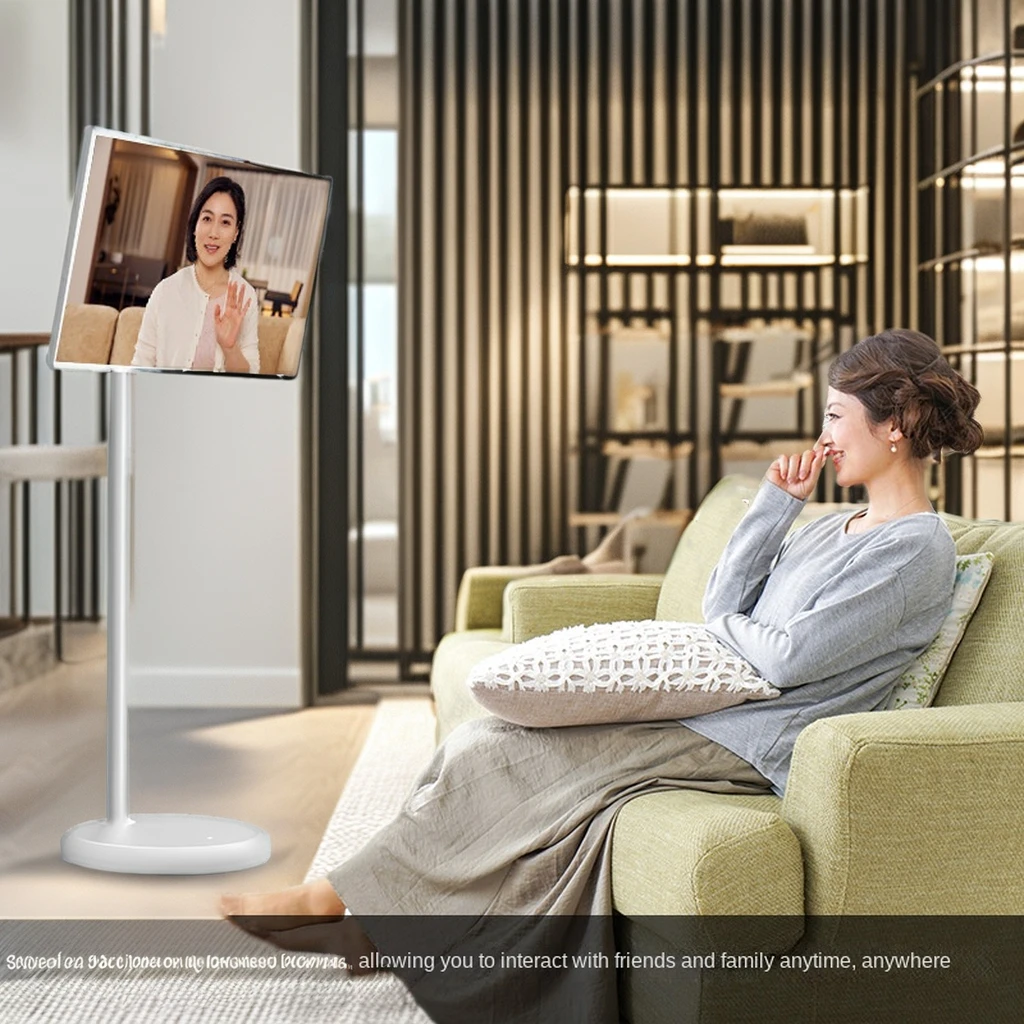 22-дюймовый подвижный случайный экран Smart LCD TV машина прямого вещания беспроводная мобильная дрожит подруги
