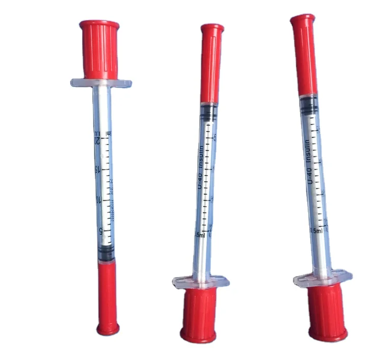 Disposable  insulin syringe 0.5ml with needle 29G