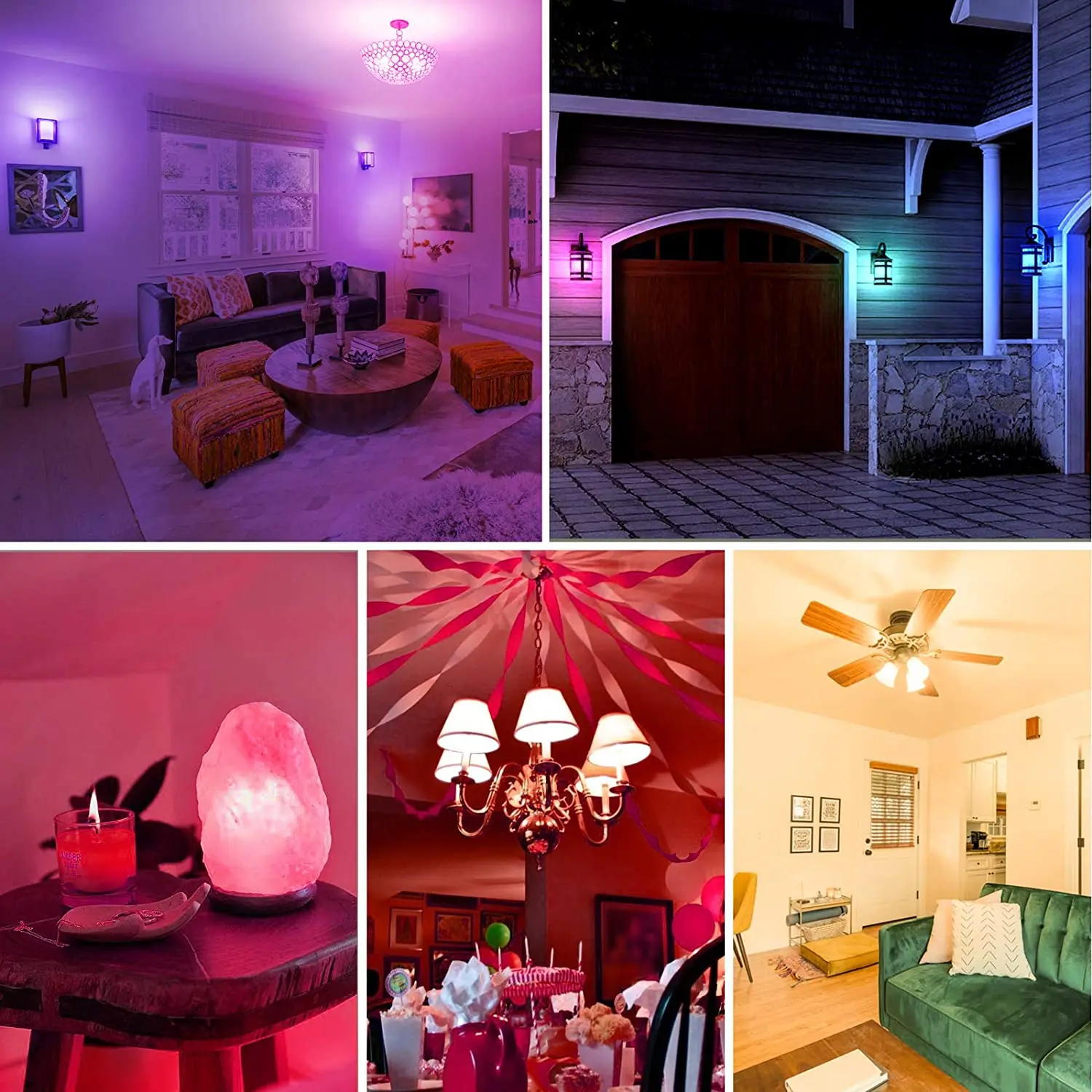 LOHAS 5W E12 E14 Dimmable RGBW LED Bulb with Remote Controller for Christmas Party