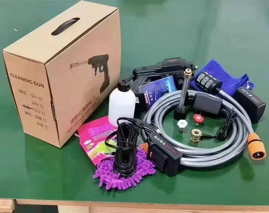 Cordless Portable High Pressure Electric Car Washer Gun With 24V Rechargeable Battery Power Car Wash Foam Gun