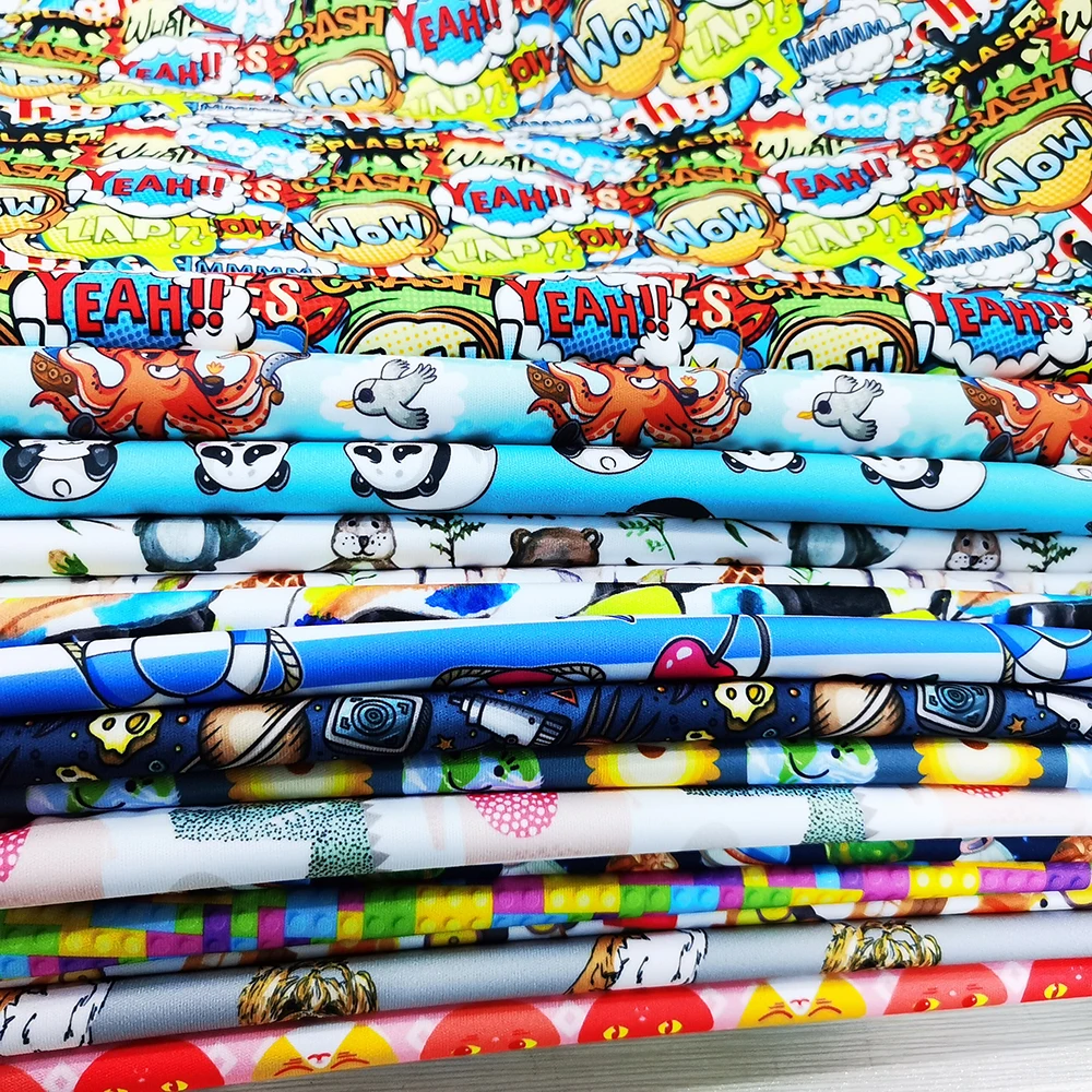 DEC Wholesale Waterproof Fabric For Cloth Diapers Waterproof Print PUL Minky Fabric Solid Plain Cloth Diaper Fabric