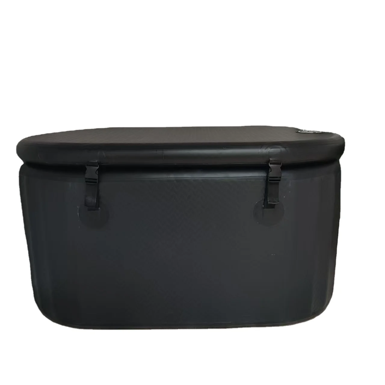 JZY SPORTS PVC Folding Cold Plunging Ice Bath Tub Free Standing Pool with Cover for Sports Recovery Portable Therapy