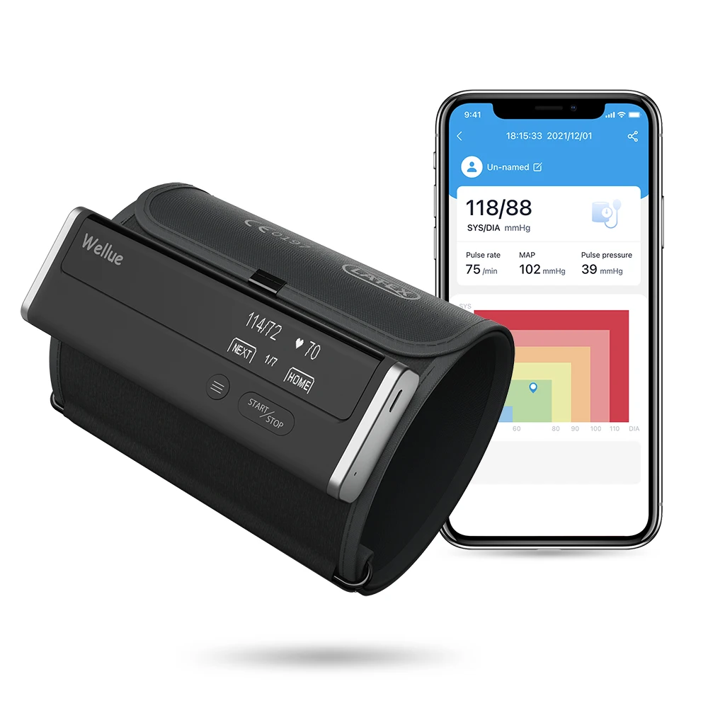 Wellue BP2 WiFi Blood Pressure With Blue Tooth and ECG Electronic Sphygmomanometer Arm Wireless Blood Pressure Monitor