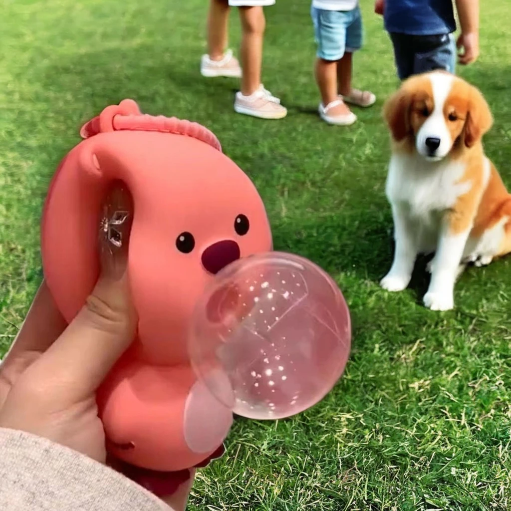 Wholesale Little Beaver Kawaii Keychain Creative Ruby Model Blowing Bubbles Toy Plastic Office Accessories and Student Gift