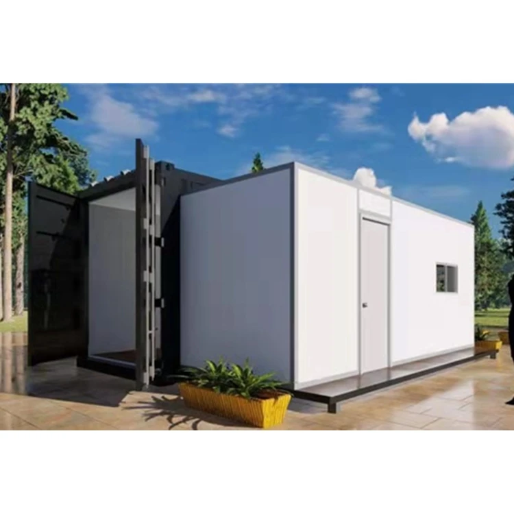 Foldable luxury wood flat pack modular glass house sun room villa prefab houses