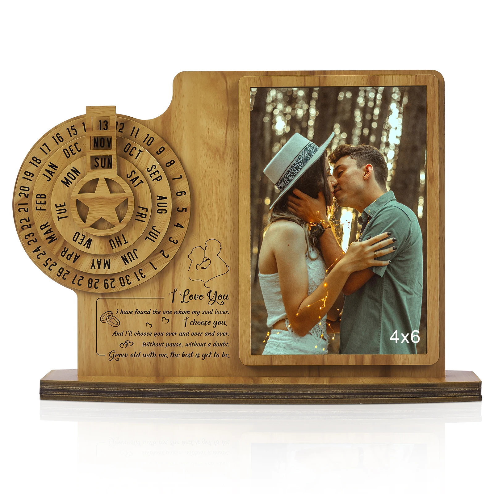 Home Table Decorations Wood Crafts Office Desk Decor Luxury Wooden Photo Picture Frame