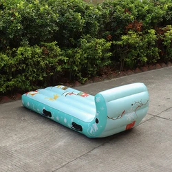 The factory developed 6 PVC inflatable skis single double people two curved ski mat inflatable snow tube snow sled