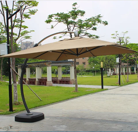 High quality outdoor backyard pool side garden patio 10ft roma led light solar panel power umbrella