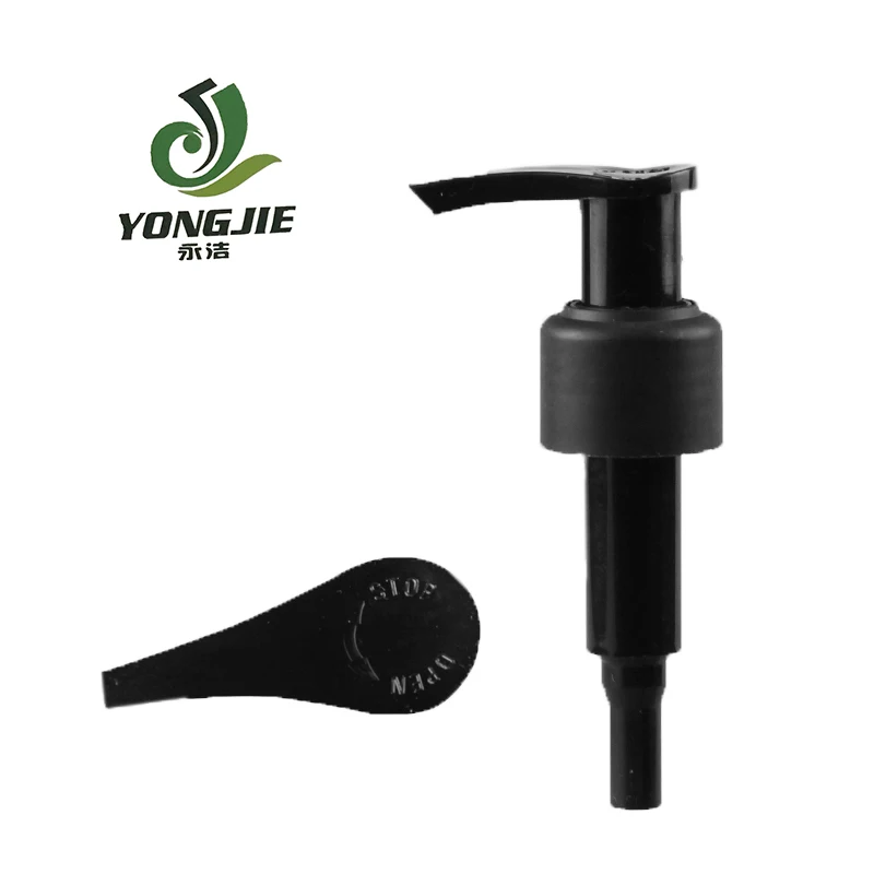 Factory supply 24/410 Shampoo bottle lotion pump Black Lotion pump dispenser