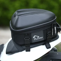 2021 CUCYMA Waterproof Hardshell Leather  Motorcycle Rear Bag Tail Bag Motorcycle Side Helmet for Riding Travel Bags