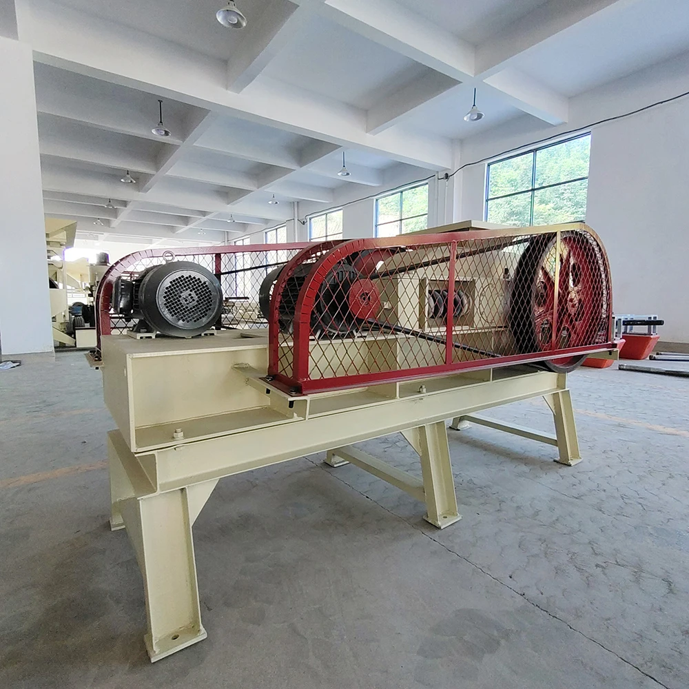 Factory Price Limestone Granite Gravel Crushing Machine Lab Double Roller Crusher