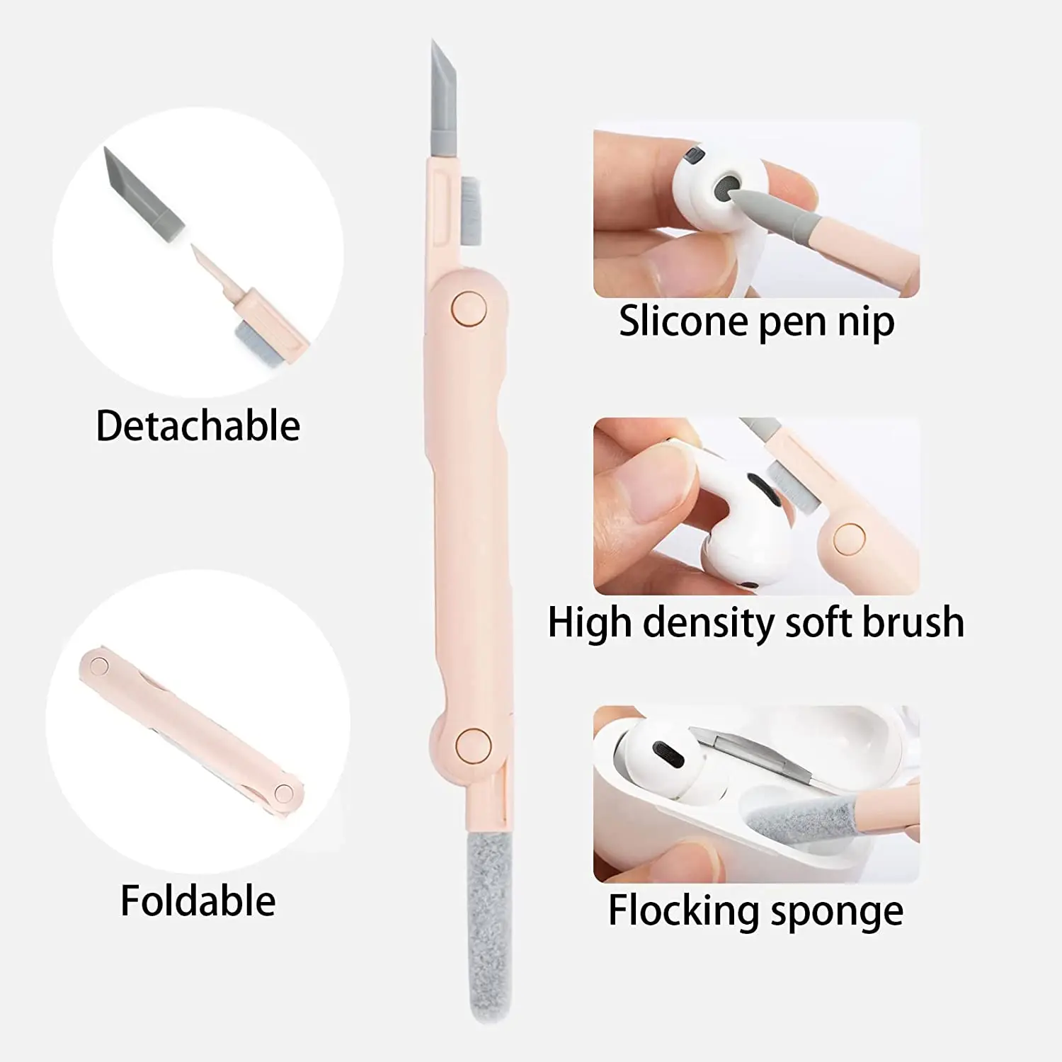 7 in 1 Electronic Cleaner Kit,2 Pack Multi-Function Soft Brush Cleaning Tools Kit for Cell Phone/PC/Lapto