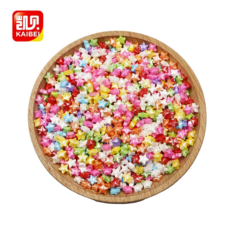 Edible pearl sugar beads colorful little star mixed colors sugar beads  sprinkles for bakery decoration