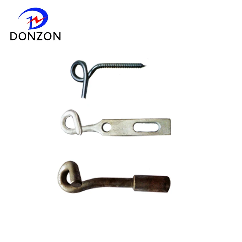 Electric fasteners Galvanized stainless steel pig tail bolt ball eye hook