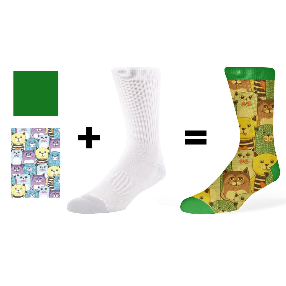 Factory hot sale wholesale print socks white sublimation blank with price top seller socks