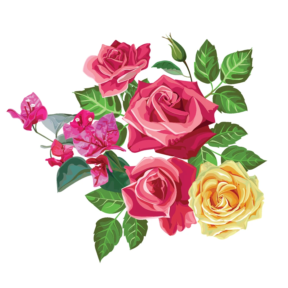 Vintage Flower Wall Sticker Window Bedroom Decor Sticker Vehicle Auto Interior Orna Personal Preferemce Stuff Sticker Furniture