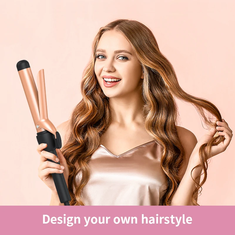Multi New Beauty Salon Tools Professional LED Display Extra Long Ceramic Coating Wave Barrel Curling Wand Iron Hair Curler