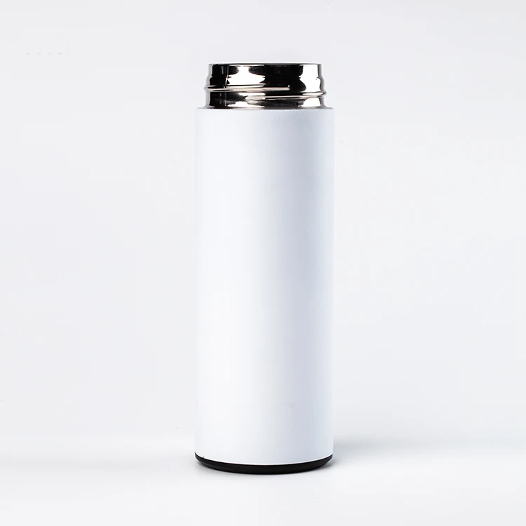 500ml Straight Sublimation Stainless Steel Water Bottle Thermos Vacuum Flask with Bamboo Lids