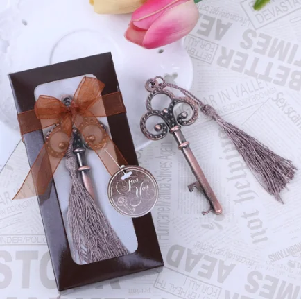Skeleton key shape bottle opener Copper color wedding gifts for guests