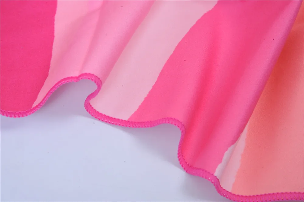 Custom Size Digital Print Adult Woven Pink Beach Towels with Logo Golf Microfiber Waffle Towel