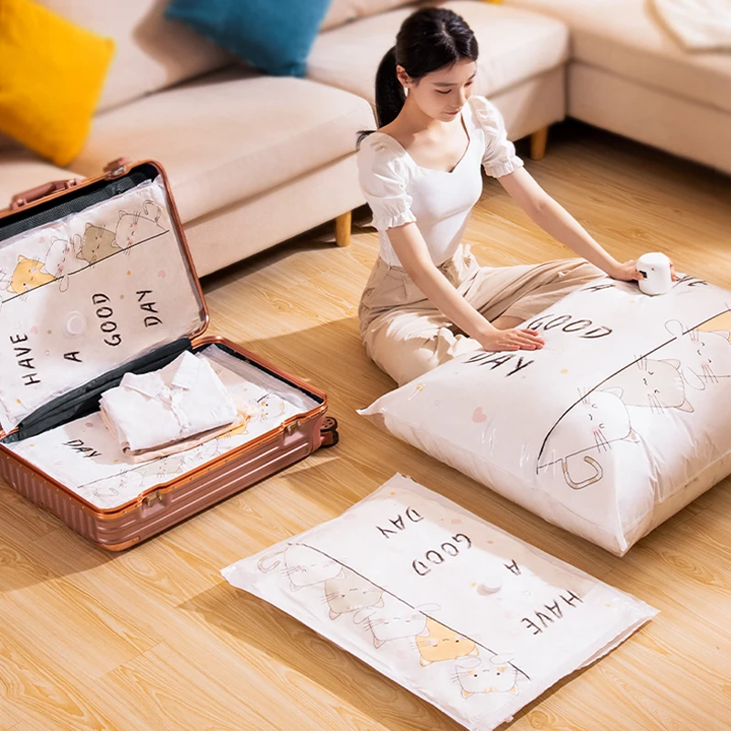Vacuum Storage Bags Compressed Bag Clothes Organizer Sac De Rangement Pvc