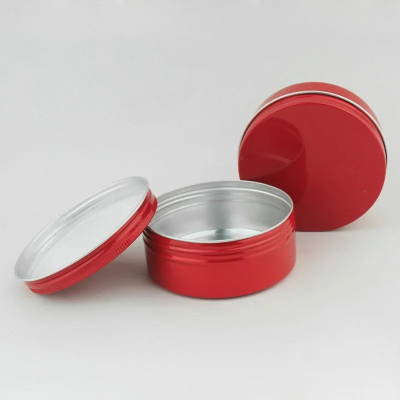 100g 4oz Decorative Aluminum round Tin container red color tin cans for candles