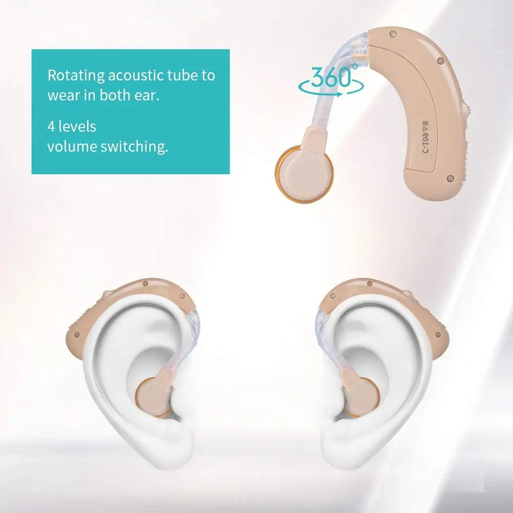 China Manufacturer BANGLIJIAN Noise Cancelling Rechargeable Digital hearing Aid BTE Hearing Amplifier