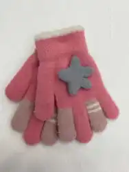 Cute star shape kids gloves factory directly sale woolen boy girls mittens winter gloves Children gloves