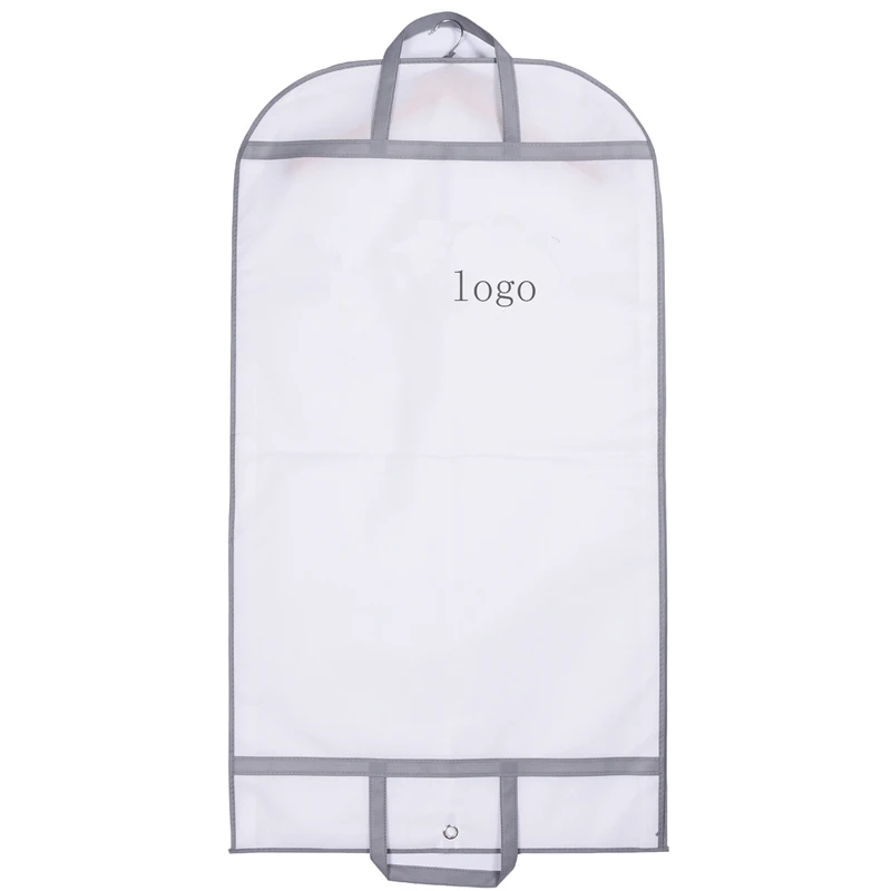Non Woven Garment  Pouch Wholesale with Handles Foldable Suit Cover, Custom logo printed suit cover garment bags
