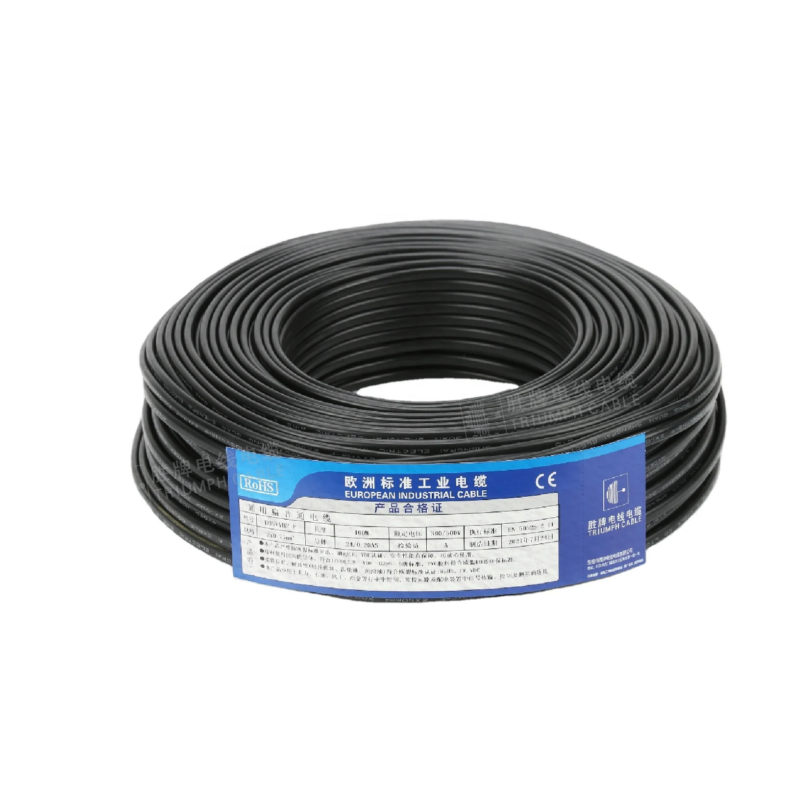 VDE standard cable  h05z1-k  single core bare copper 0.5MM PVC insulation Wire electrical  wires cable