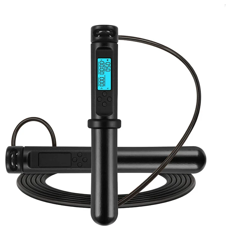 
Adjustable Digital Weight Calories Time Electronic Counting Skipping for Indoor & Outdoor Fitness Training Adjustable Jump Rope 