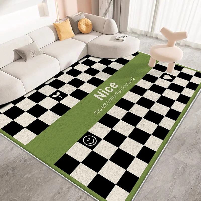 Modern Simple Cashmere Carpet Set  3D Printed Rugs for Living Room Bedroom Bedside Carpet