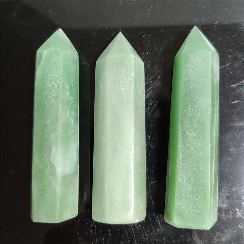 
Natural Reiki Healing Green Aventurine Quartz Crystal Points wands 