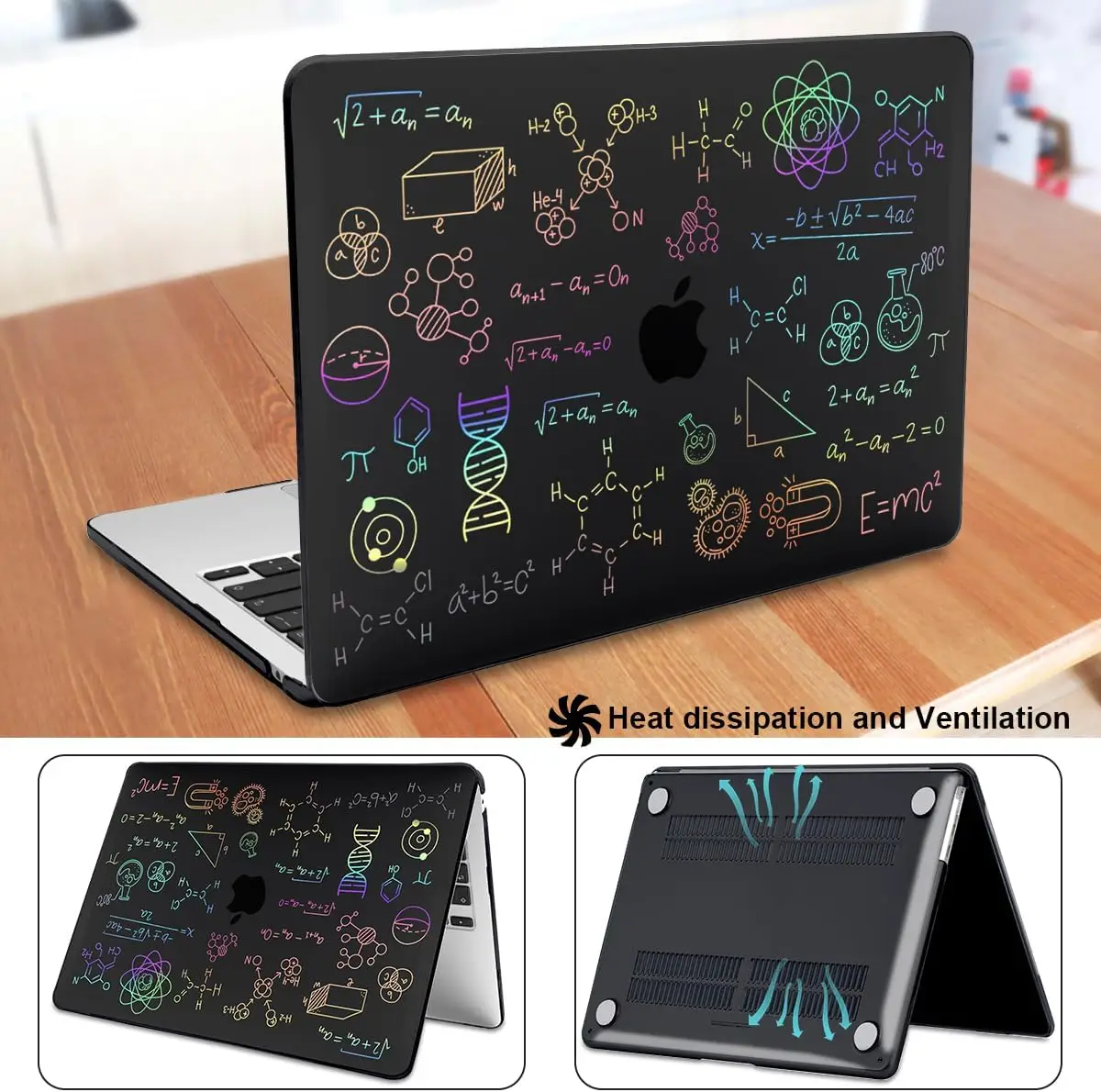 Custom Laser Print Pattern Glittery Clear Plastic Hard Shell Cover Case for MacBook Air 15 15.3 Inch 2023 2024 M2 A2941 M3 A3114