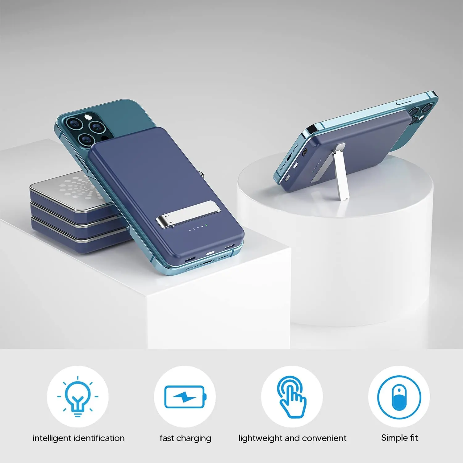 Для iphone 12 15 Вт магнитный беспроводной зарядный блок питания 5000 мАч PD 18 80 г мини тонкий маленький карманный аккумулятор Прямая поставка