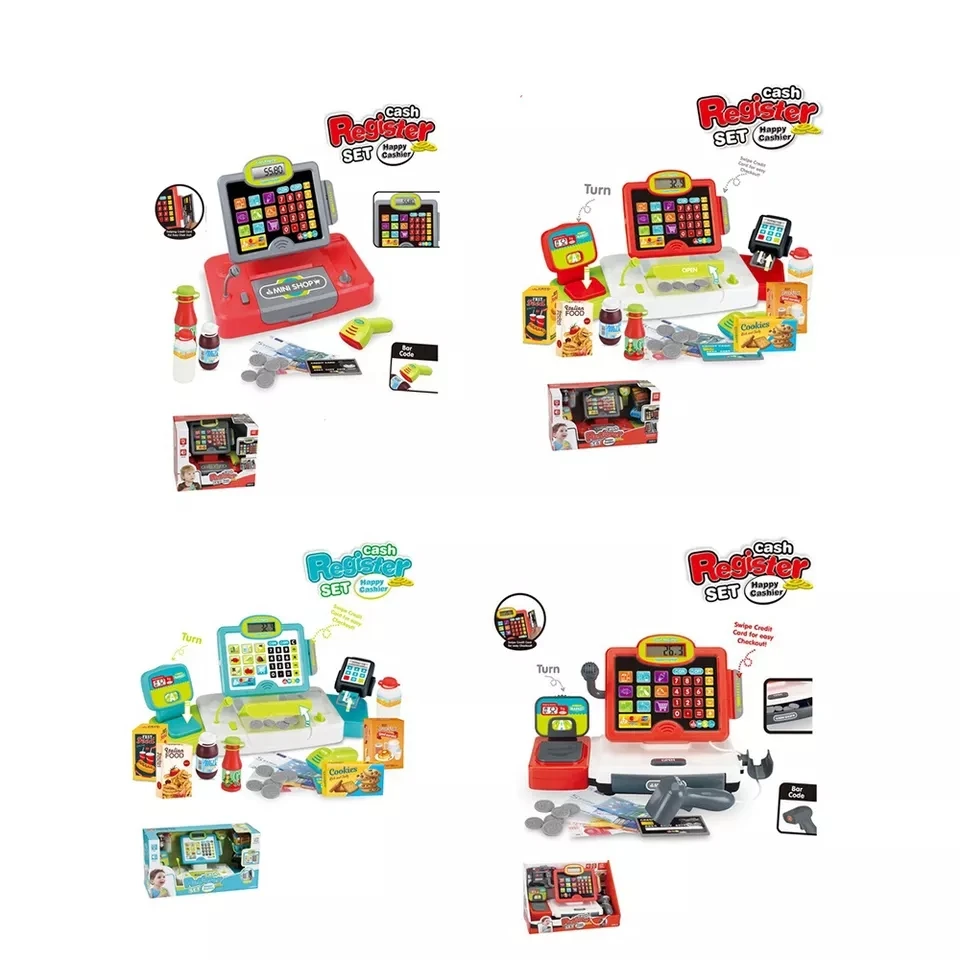 Best Boy And Girl Multifunctional Children Pretend Supermarket Counter mini Cash Register Game Toy