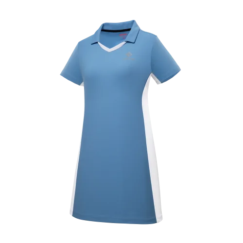 Women High Stretchy Compression Comfort Front Zipper Build In Shorts Badminton Dress Sports Skirts Badminton Dress LK2402