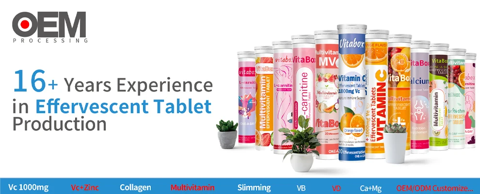 GMP OEM factory multivitamin  effervescent tablets in bulk
